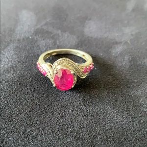 Genuine Ruby on 925 silver ring